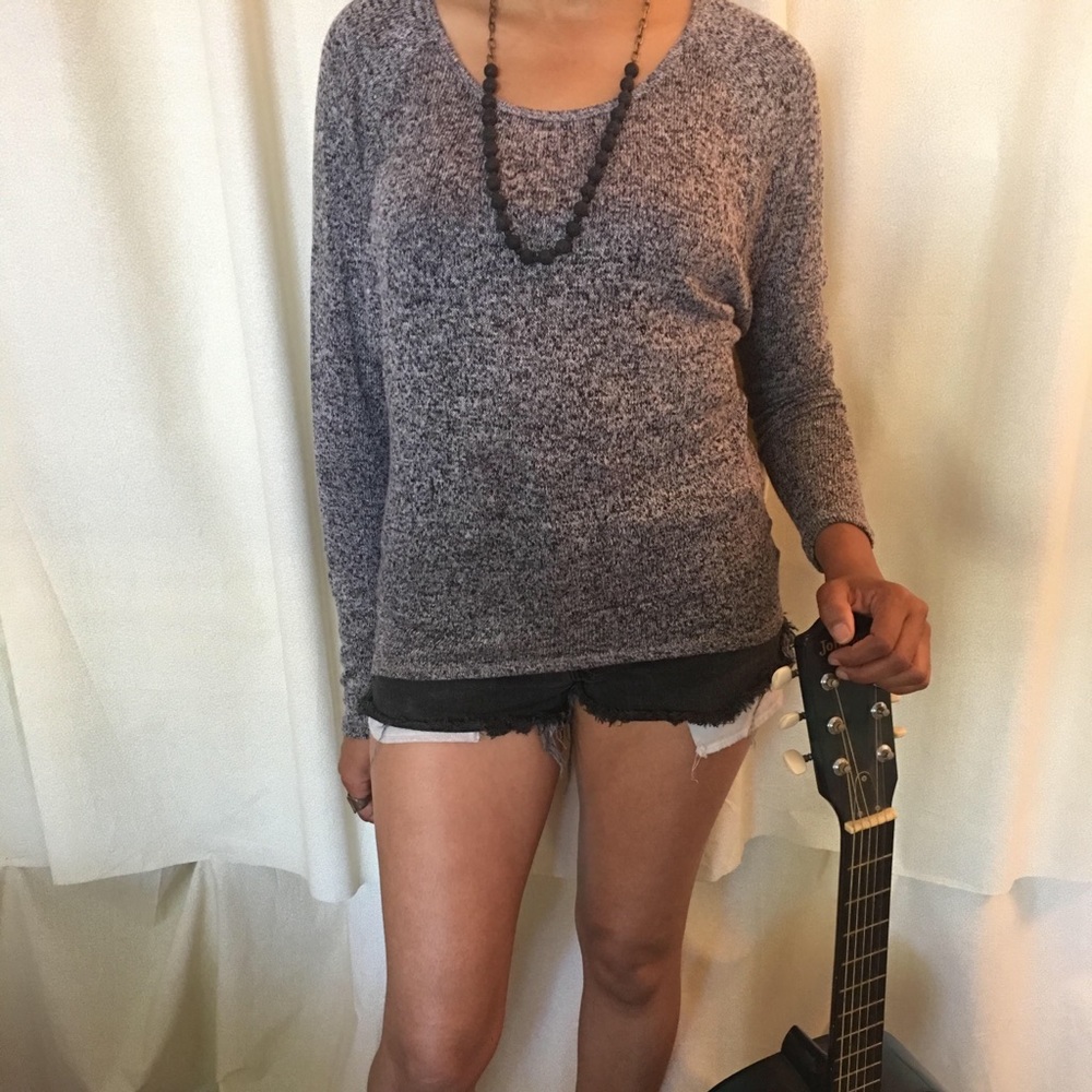 Charlotte Russe knit top with peek a boo back.